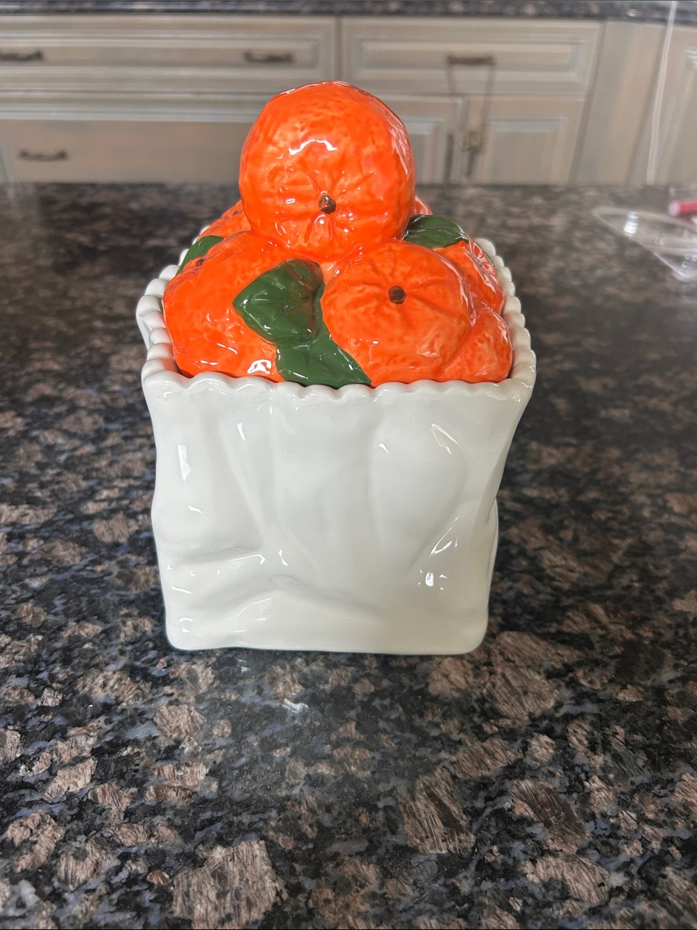 ASHLAND 7" ORANGE CERAMIC DUGAR JAR NWT